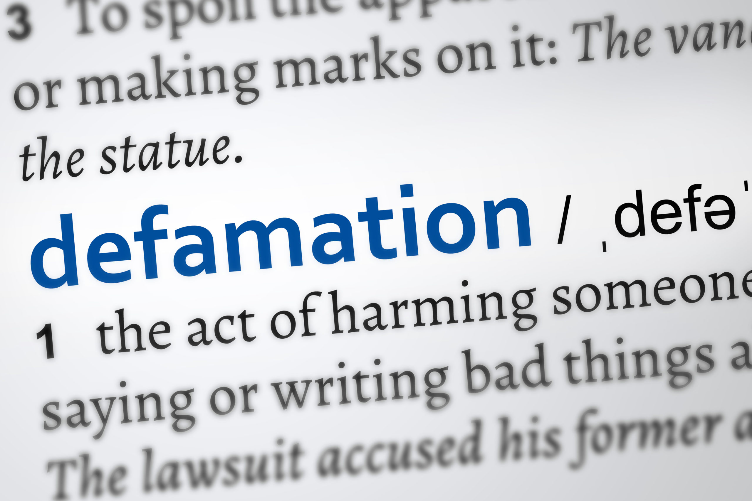 Defamation Definition Word