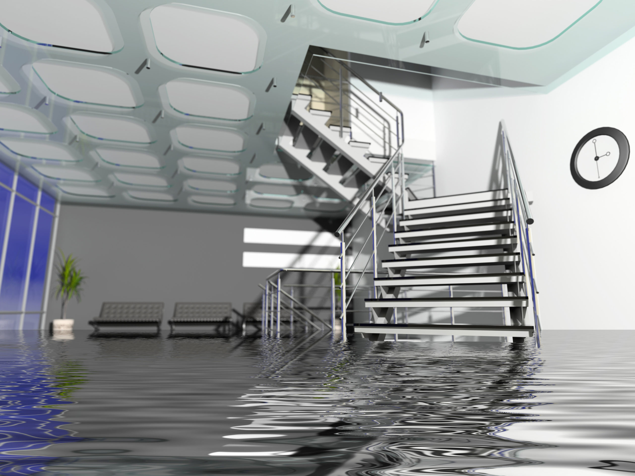 Flooded Office Hall