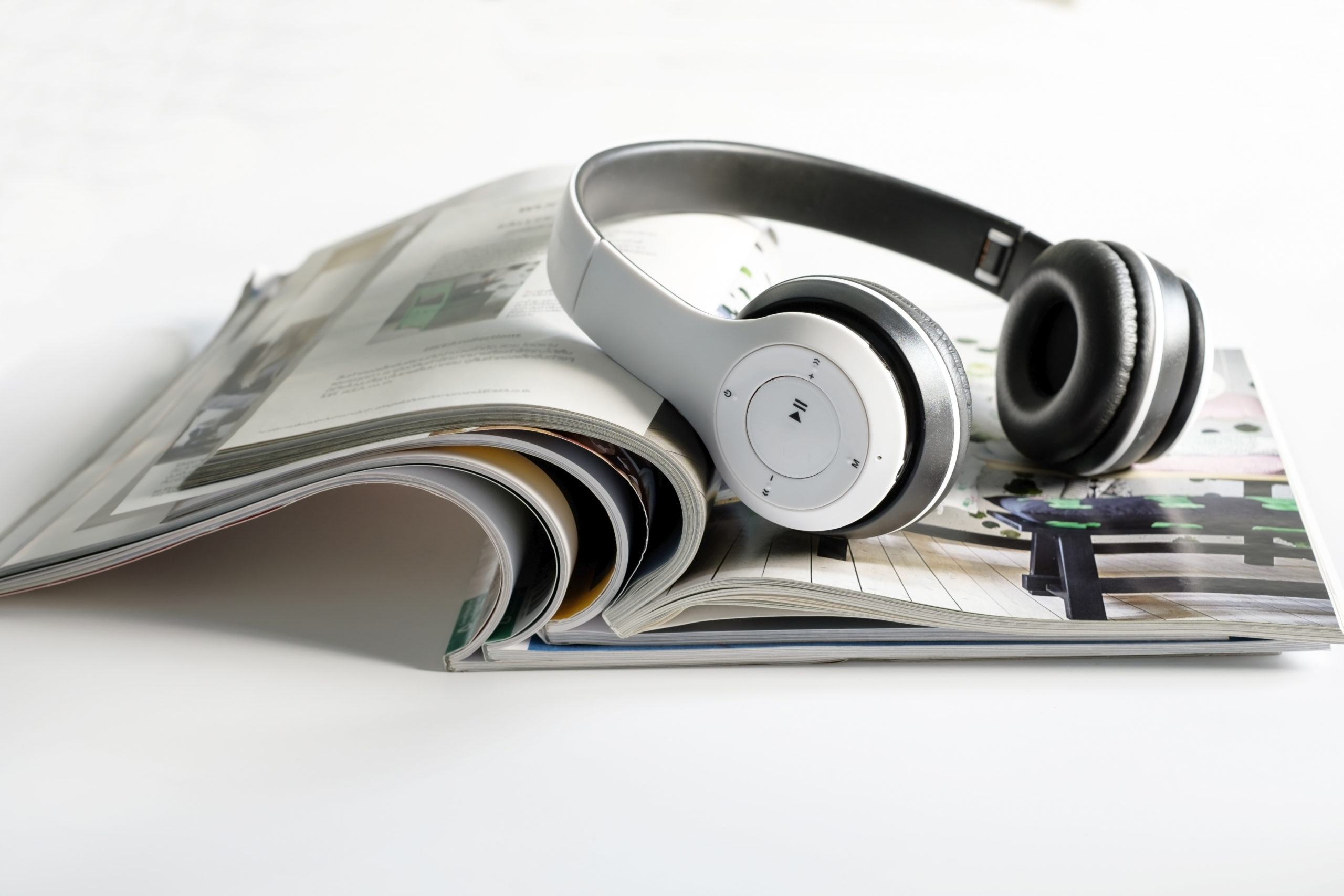 Headphones On Magazine