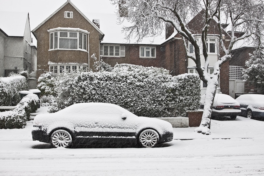 Street In London In Snow