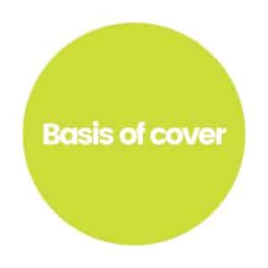 Basis of cover professional indemnity insurance