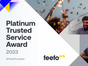 Feefo Platinum Trusted Service Award 2023